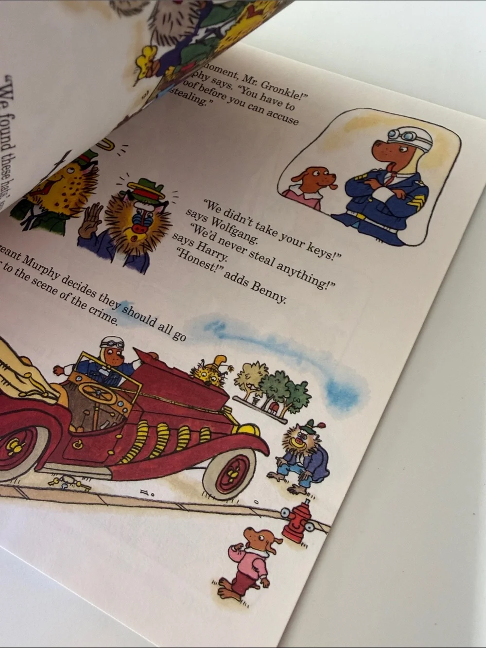 's A Day at the Police Station - Children's Sticker Book (White/Red)